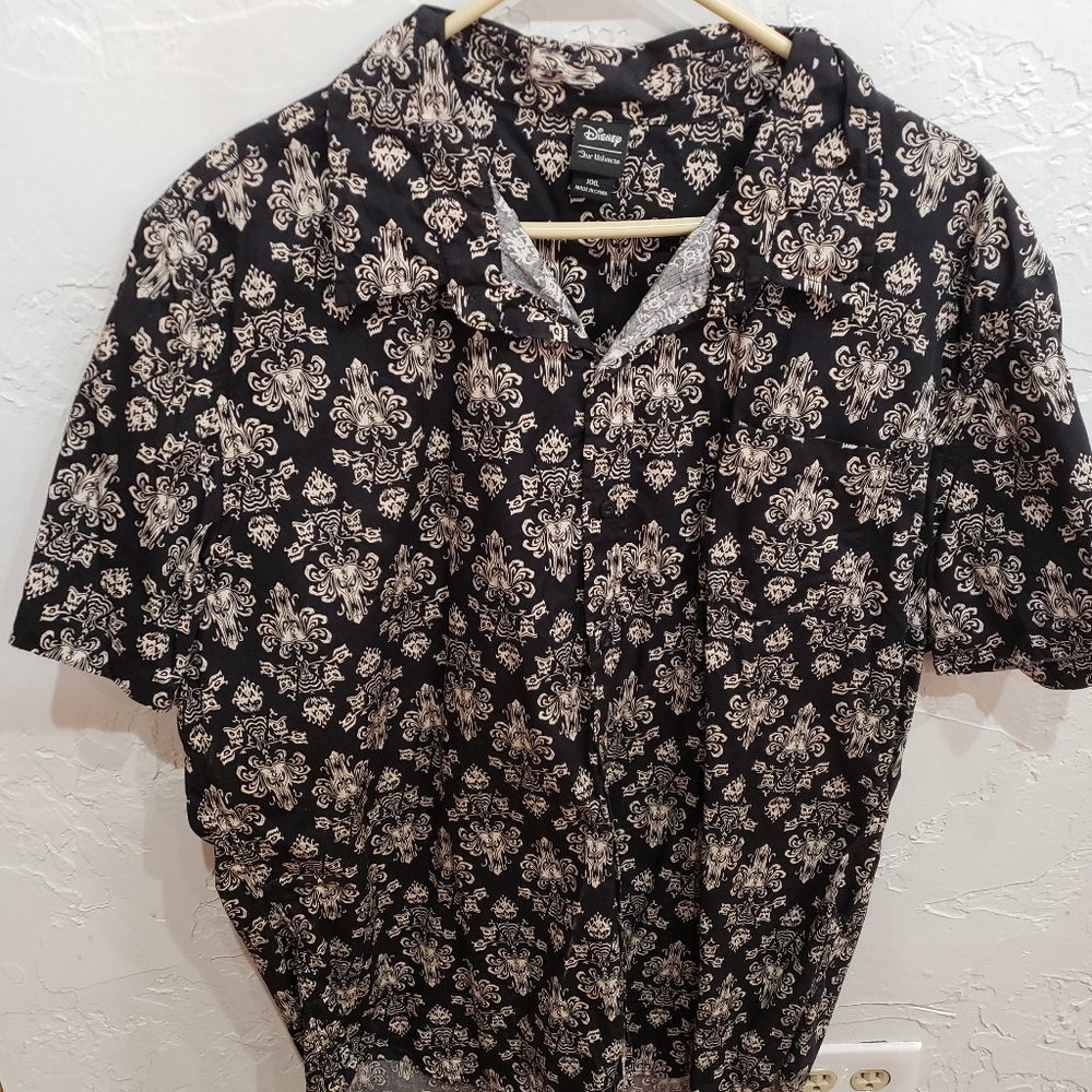 Our Universe Disney The Haunted Mansion Wallpaper Woven Button-Up